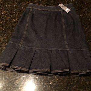 Ann Taylor Petite NWT Denim Skirt